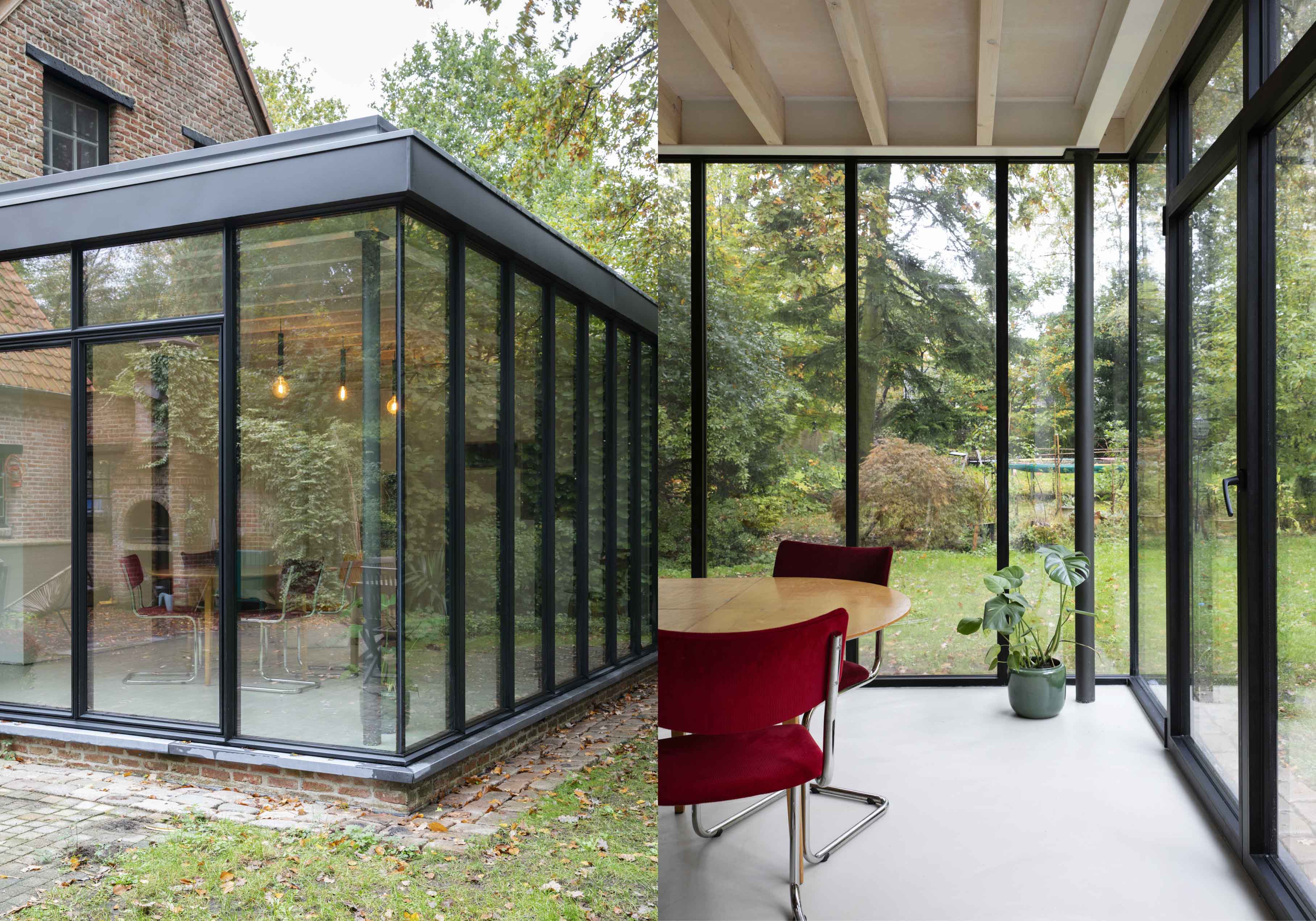 Landelijke woning met aanbouw, interieurbeeld